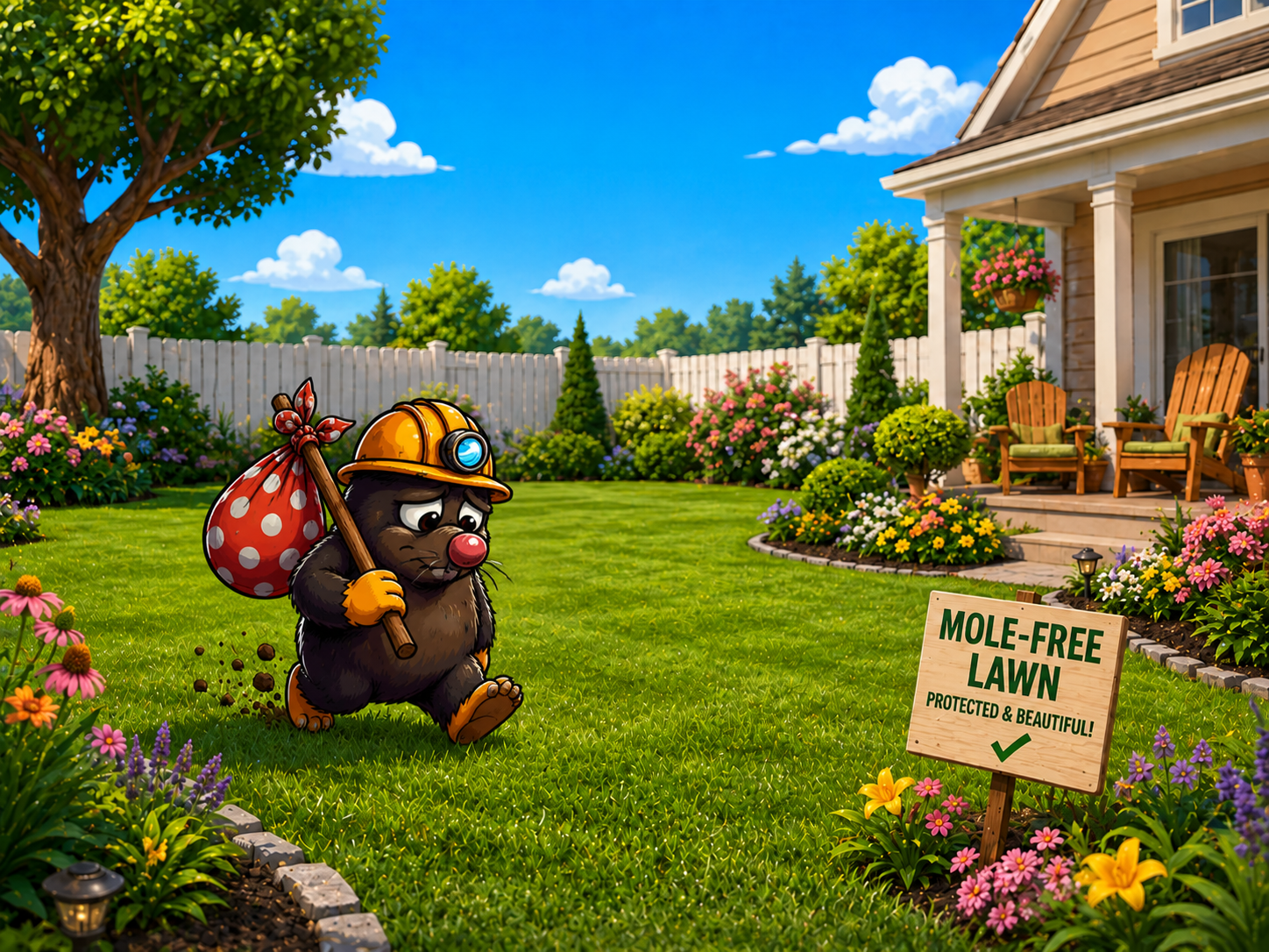 mole free yard